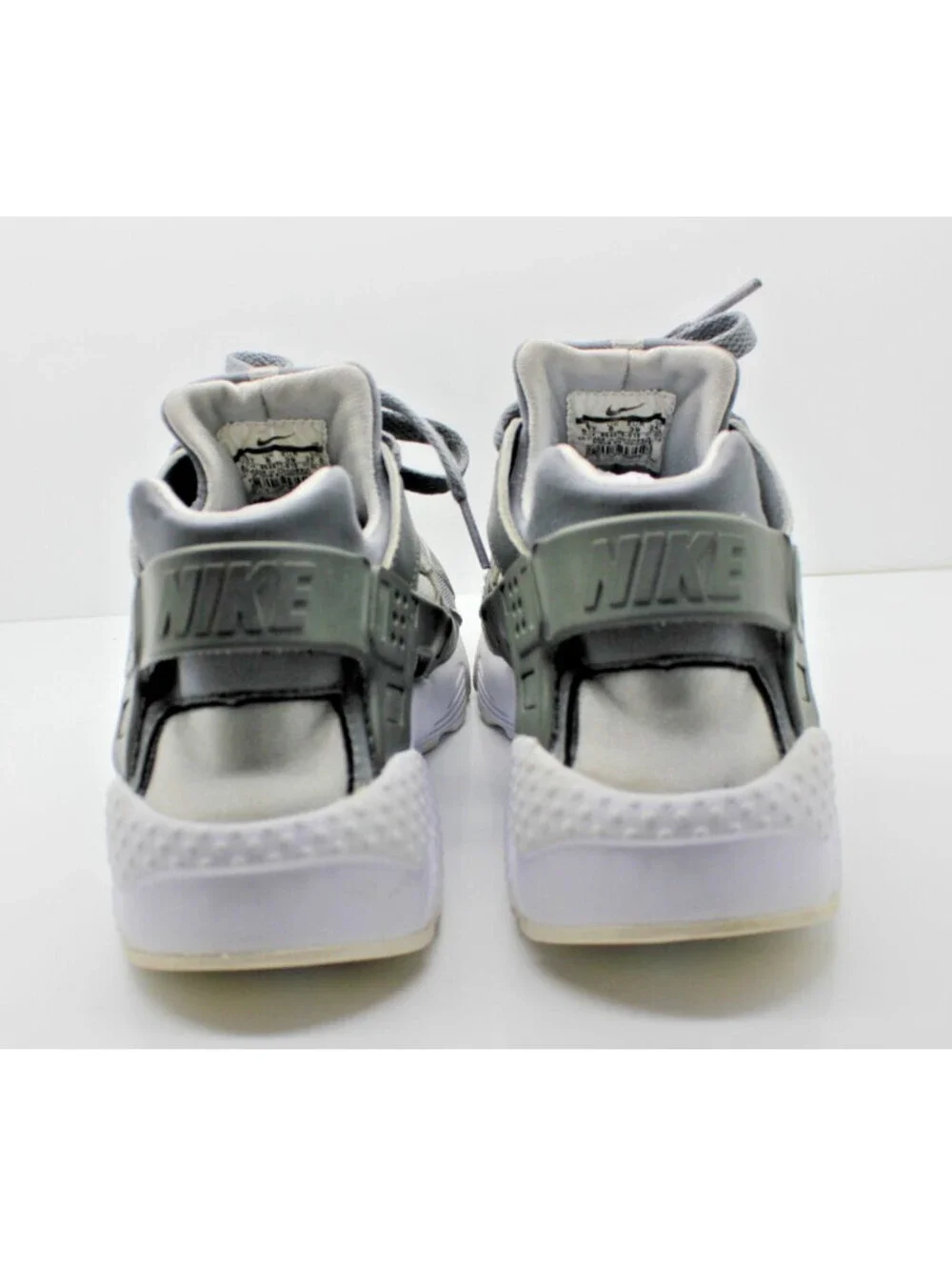 Nike Huarache Free Run 2016 Varsity Gray white Leather 654275-012 Youth Size 6.5